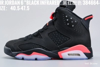 Retro 5627 Infrared 649 Affordable 384664- Black Jordan 6 0623